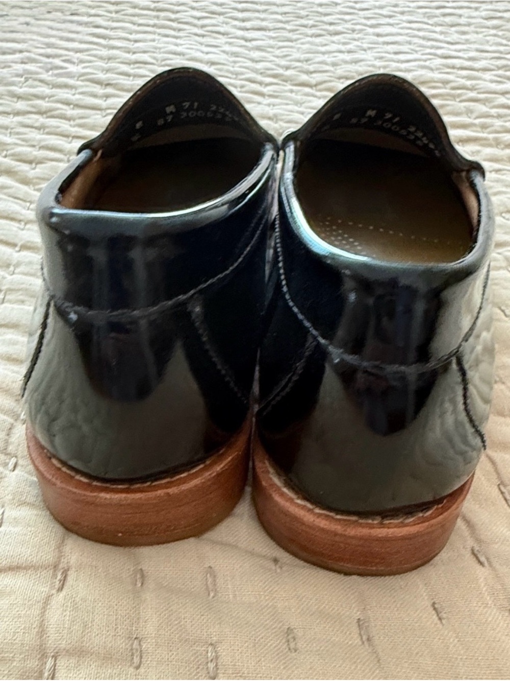 G.H. Bass & Co. Black Patent Leather Women's Penny Loafers - Picture 2 of 2